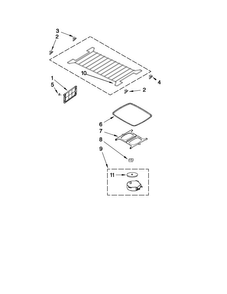 Turntable Parts Diagram and Parts List for JMV8208WB0  Jenn-Air Microwave