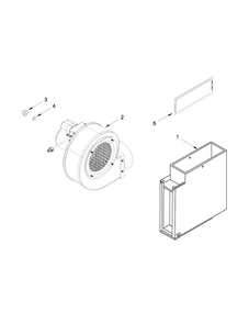 Blower Unit Parts Diagram and Parts List for JED3430WS01  Jenn-Air Cooktop