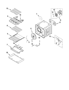 Internal Oven Parts Diagram and Parts List for JDRP536WP00  Jenn-Air Range