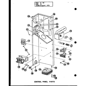 Control Panel Parts 1 Diagram and Parts List for EG3,12-1 P54688-5C Amana Air Conditioner