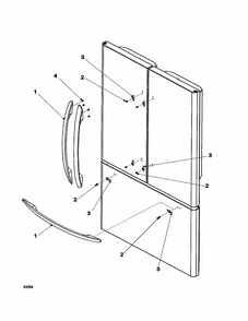 Handles & Trim Diagram and Parts List for 59673502203  Kenmore Refrigerator