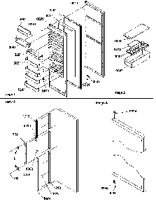 Ref Door And Accessories Diagram and Parts List for SCD25TW-P1190422WW  Amana Refrigerator