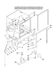 Tub And Frame Parts Diagram and Parts List for MDB7851AWQ0  Maytag Dishwasher