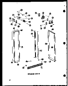 Interior Parts Diagram and Parts List for SD19W-C-P60340-23WC  Amana Refrigerator