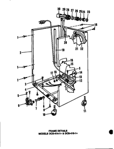 Frame Details 4 Diagram and Parts List for DUS-414-19  Maytag Dishwasher