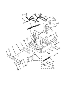 Control Panel And Separator Parts Diagram and Parts List for MLE26PRBZW1  Maytag Dryer