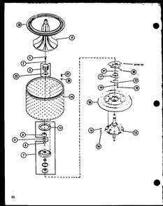 Section 19 Diagram and Parts List for LW1503 P7762118W W Amana Washer