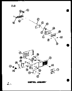 Control Assembly Diagram and Parts List for CRC-8-P75260-2M  Amana Microwave