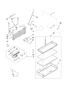 Lower Unit And Tube Parts Diagram and Parts List for JF42NXFXDW00  Jenn-Air Refrigerator