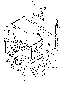 Cabinet Assy Diagram and Parts List for RLS340UWOF P1142763NW Caloric Range