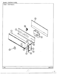 Control Panel Diagram and Parts List for 7740A  Norge Dryer