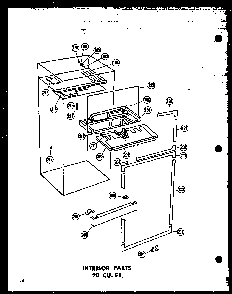 Interior Parts 20 Cu. Ft. Diagram and Parts List for T16J-P60178-1W  Amana Refrigerator