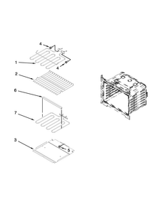 Internal Oven Parts Diagram and Parts List for MEW7527AW02  Maytag Wall Oven