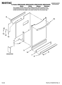 Part Location Diagram of W10189706 Whirlpool HANDLE