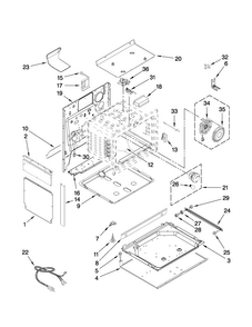 Chassis Parts Diagram and Parts List for MGS5875BDS21  Maytag Range