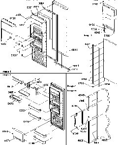 Refrigerator Door Diagram and Parts List for SRD27TPSE-P1190313WE  Amana Refrigerator