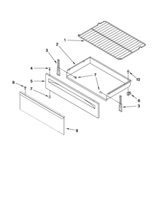 Drawer & Broiler Parts Diagram and Parts List for AER5822VAB0  Amana Range