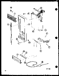 Control Panel Diagram and Parts List for RRL-10A P74267-1M Amana Microwave