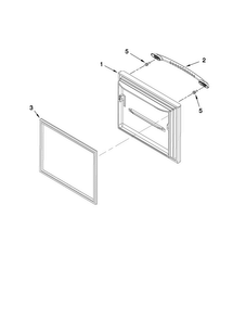 Freezer Door Parts Diagram and Parts List for MBR1957WES2  Maytag Refrigerator