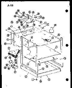 Panel Assembly Diagram and Parts List for ARR301-P85450-1S  Amana Range
