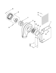 Blower Unit Parts Diagram and Parts List for JED8230ADW15  Jenn-Air Cooktop