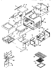 Cavity Diagram and Parts List for ARG7301L-P1143315NL  Amana Range