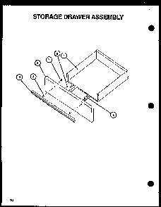 Storage Drawer Assembly Diagram and Parts List for SBE56FXW P1137959NW Amana Range