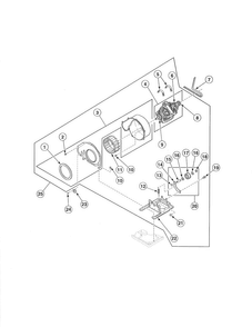 Motor/exhaust Fan/belt Diagram and Parts List for ADE30RGS171TW01  Speed Queen Dryer