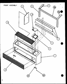 Front Assembly (ptc07300e/p9999701r) (ptc07400e/p9806701r) (ptc07300ec/p9811701r) (ptc07400ec/p9872401r) Diagram and Parts List for PTC12400EC P9872429R Amana Air Conditioner