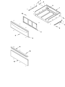 Storage Drawer Diagram and Parts List for DCF4205AW-PDCF4205  Amana Range