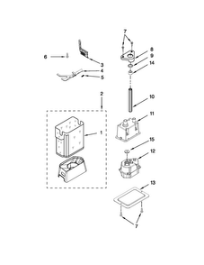 Motor And Ice Container Parts Diagram and Parts List for JS48SEDUDW12  Jenn-Air Refrigerator