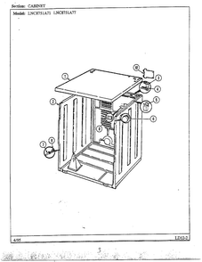 Cabinet Diagram and Parts List for LNC8751A71  Maytag Dryer