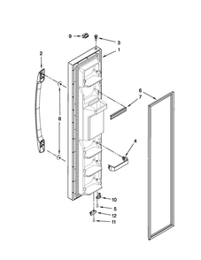 Freezer Door Parts Diagram and Parts List for ASD2522WRD04  Amana Refrigerator