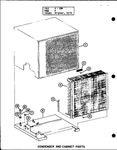 Condenser And Cabinet Parts Diagram and Parts List for CRH3-1 P58094-22C Amana Air Conditioner
