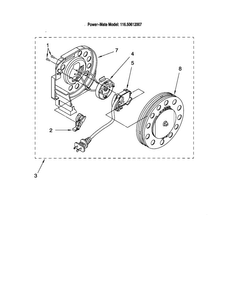 Power Cord Reel Diagram and Parts List for 11620612007  Kenmore Canister Vacuum