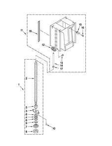 Powerscrew And Ram Parts Diagram and Parts List for TC707S2  Jenn-Air Trash Compactor