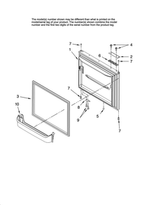 Freezer Door Parts Diagram and Parts List for MBL1952KES12  Maytag Refrigerator