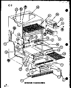 Interior Accessories Diagram and Parts List for TC20C-P76512-11W  Amana Refrigerator