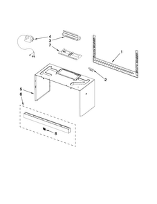 Cabinet And Installation Parts Diagram and Parts List for MMV1164WS5  Maytag Microwave