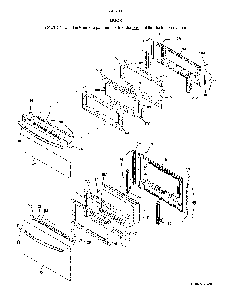Door Diagram and Parts List for 79078042414  Kenmore Range