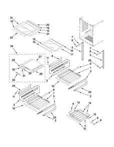 Part Location Diagram of W10280396 Whirlpool SEPARATOR
