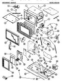Part Location Diagram of M7D840 Whirlpool Membrane Touch Panel