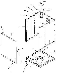 Front Panel, Cabinet And Base Diagram and Parts List for NA3612L33628  Speed Queen Washer