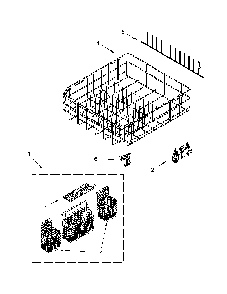 Lower Rack Parts Diagram and Parts List for 66514749N511  Kenmore Dishwasher