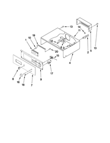 Control Panel Parts Diagram and Parts List for CWE5800ACS14  Maytag Wall Oven