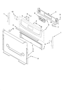 Control Panel Parts Diagram and Parts List for AGR6011VDS0  Amana Range