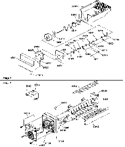 Ice Bucket Auger And Ice Maker Parts Diagram and Parts List for SXD25S2E-P1190421WE  Amana Refrigerator
