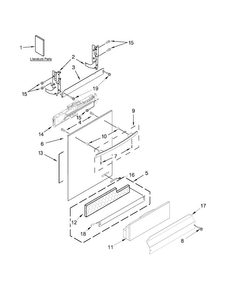Door Panel Parts Diagram and Parts List for JDB8500AWY3  Jenn-Air Dishwasher