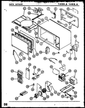 01 - Page 1 Diagram and Parts List for 1455A  Litton Microwave