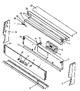Backguard-see Note For Specific Models Covered Diagram and Parts List for AGS761W-P1142635NW  Amana Range